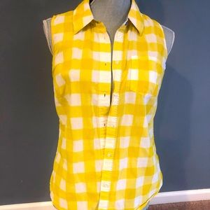 Yellow gingham boden sleeveless size 8 top